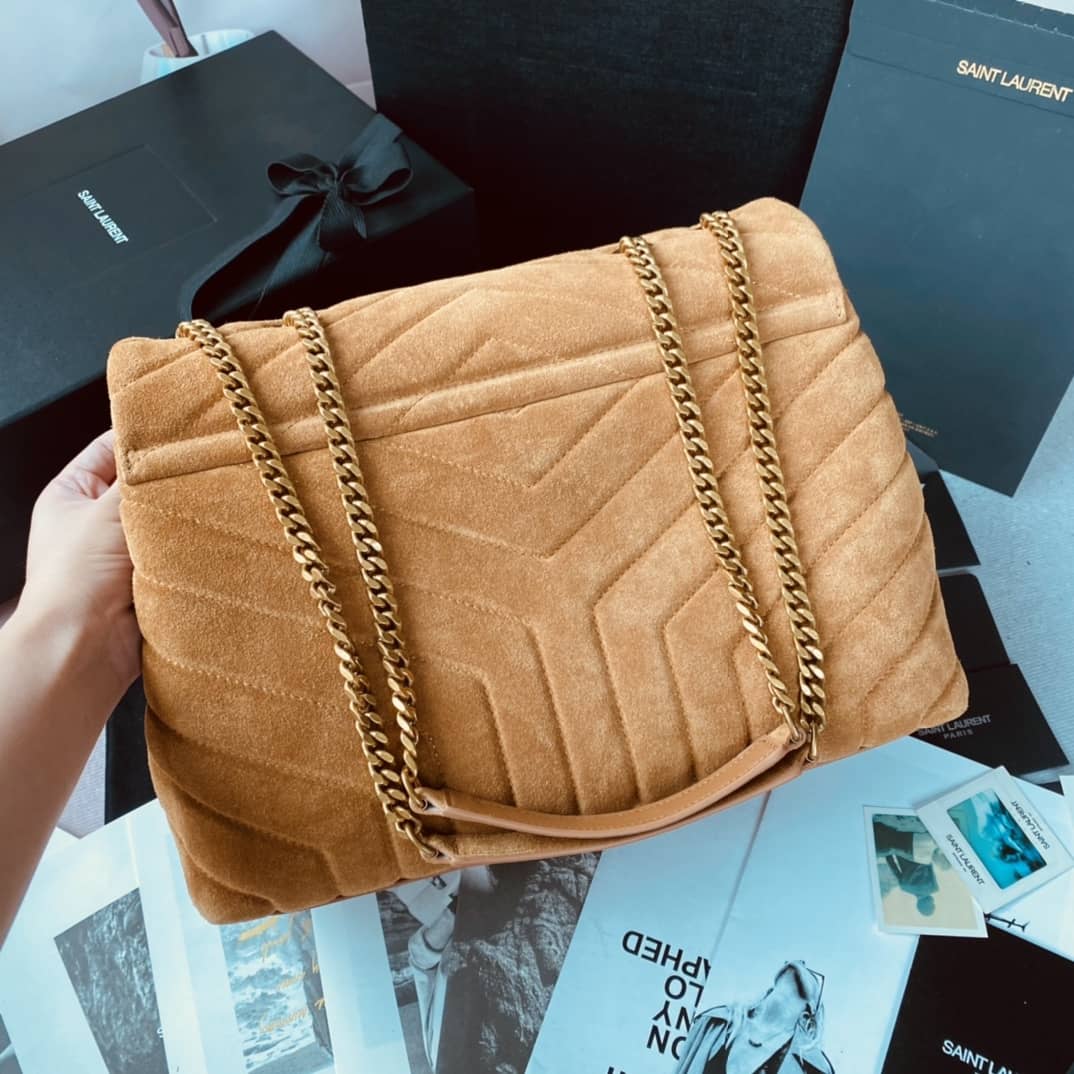 Best Replica Saint Laurent Bag Dupe  Loulou Monogram Quilted Velvet Shoulder Bag - Colareps