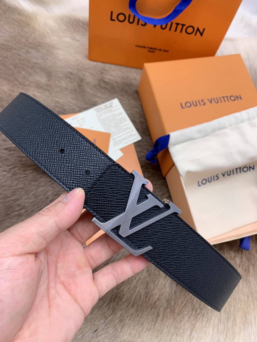 Best Replica 7 Star Louis Vuitton Leather Belt 40mm - Colareps