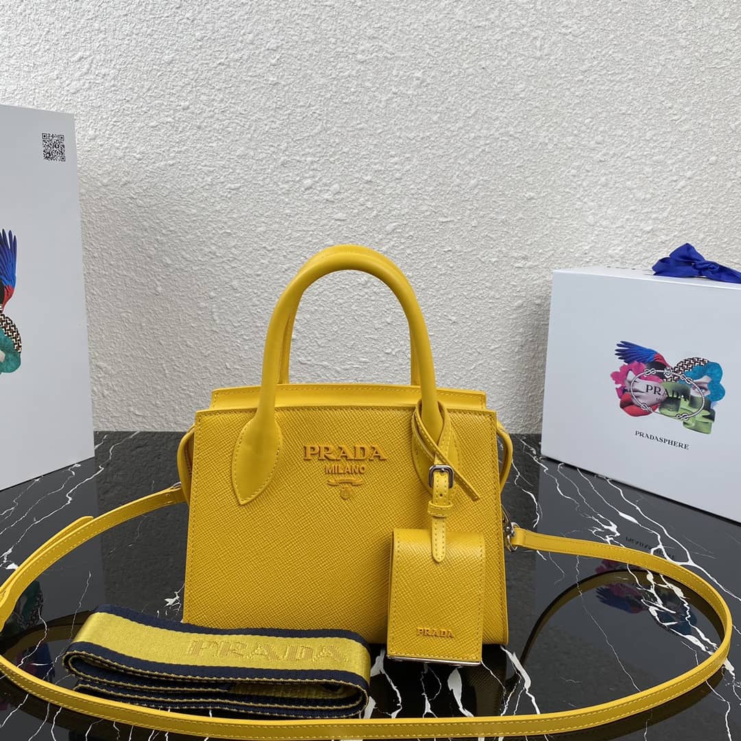 Best Replica Prada Saffiano Leather Monochrome Replica Bag - Colareps