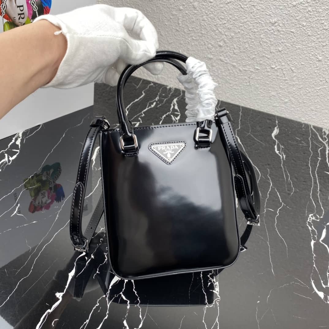 Best Replica Prada Raffia Tote Dupe Small Brushed Leather Replica Tote - Colareps