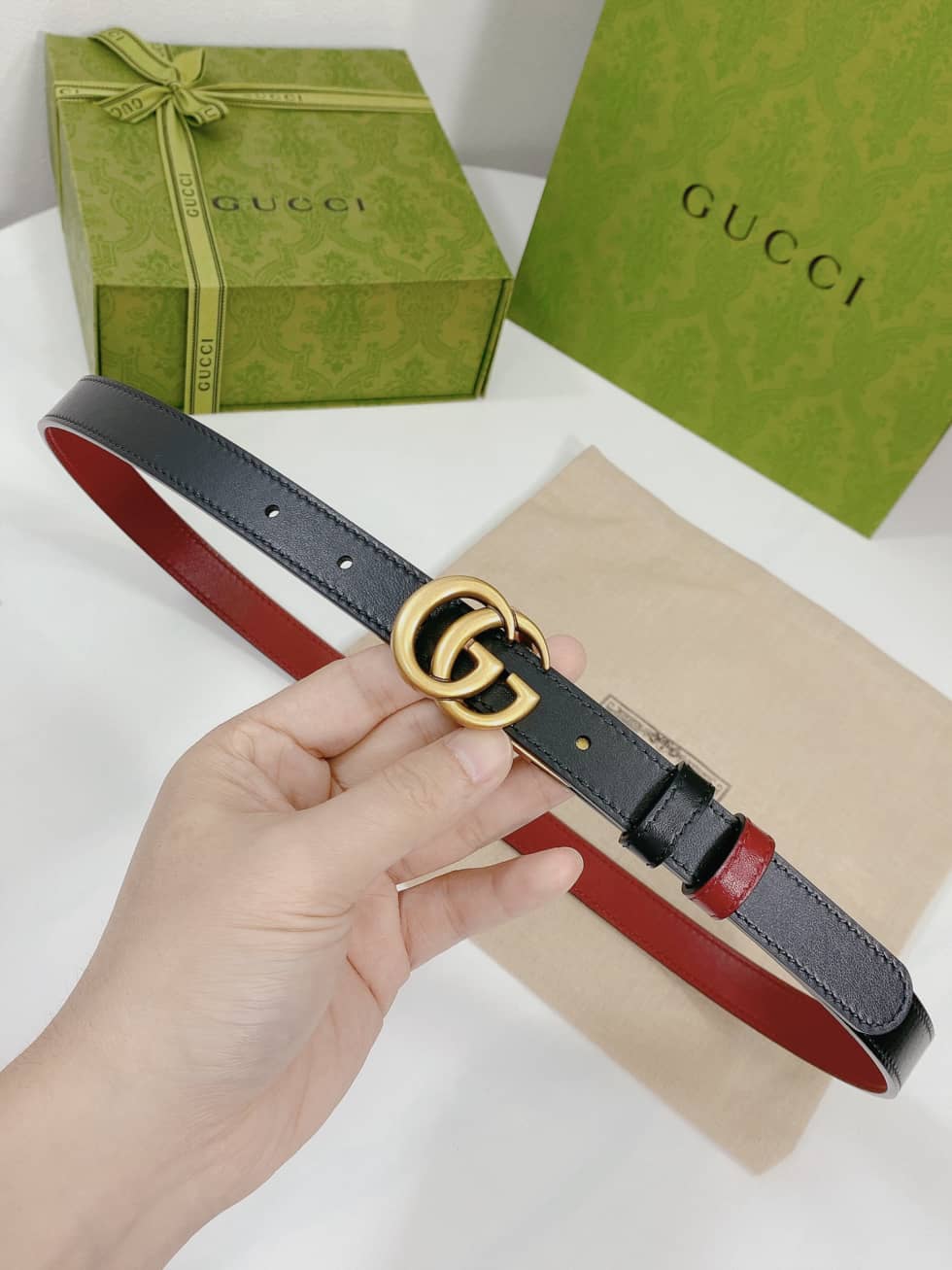 Best Replica Fake Gucci Logo Belt 20mm For Lady - Colareps