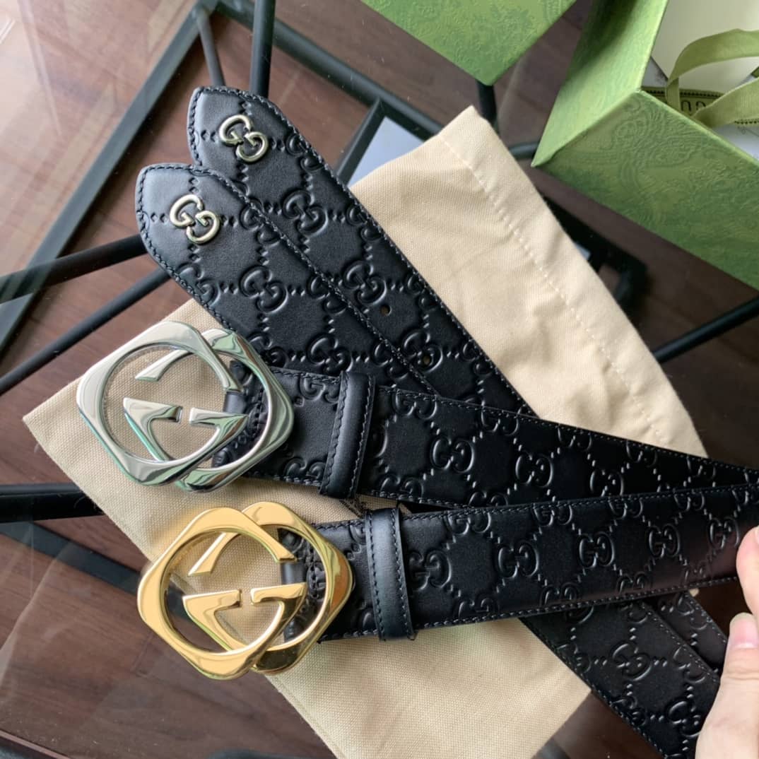 Best Replica Fake Gucci Logo Belt 38mm - Colareps