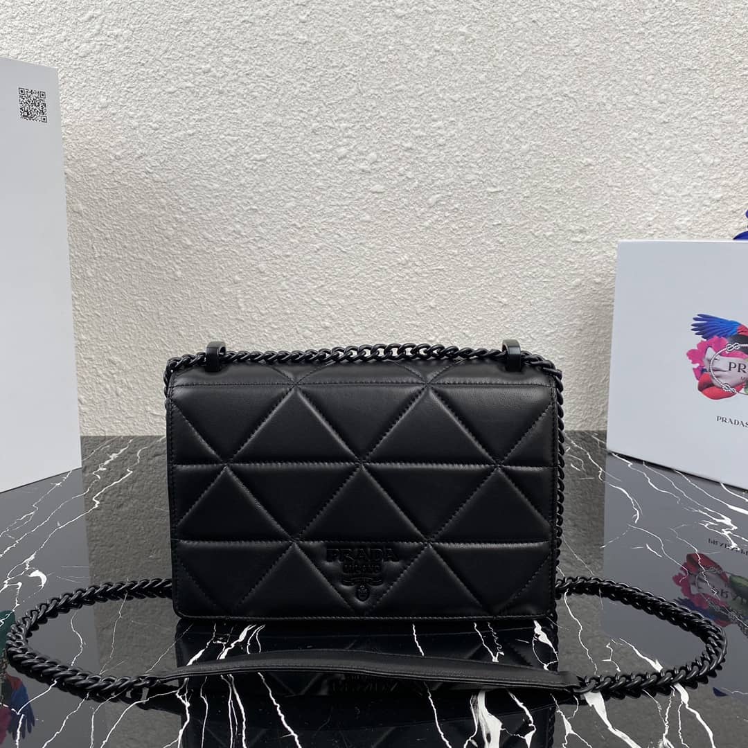 Best Replica Prada Chain Replica Crossbody Bag Black - Colareps