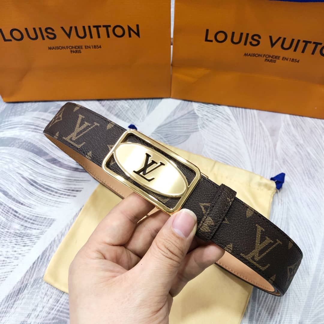 Best Replica Knockoff Louis Vuitton Logo Belt 35mm - Colareps