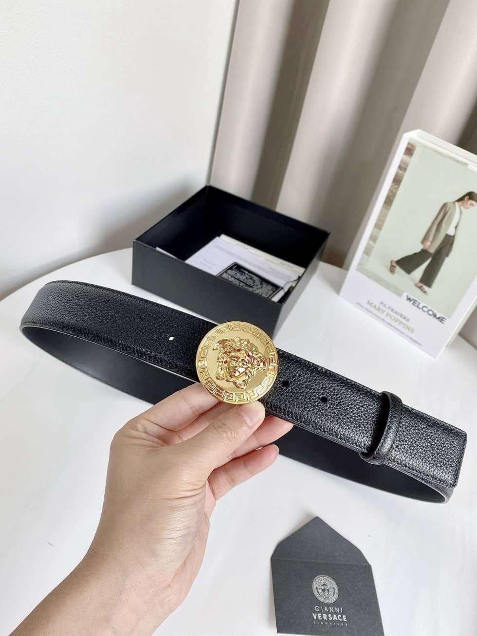 Best Replica Wholesale Versace Logo Belt 38mm - Colareps