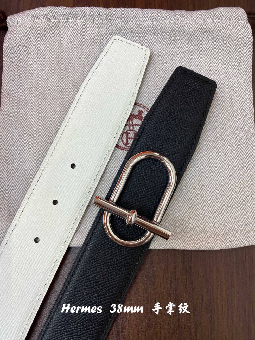 Best Replica 7 Star Hermes Leather Belt 38mm - Colareps