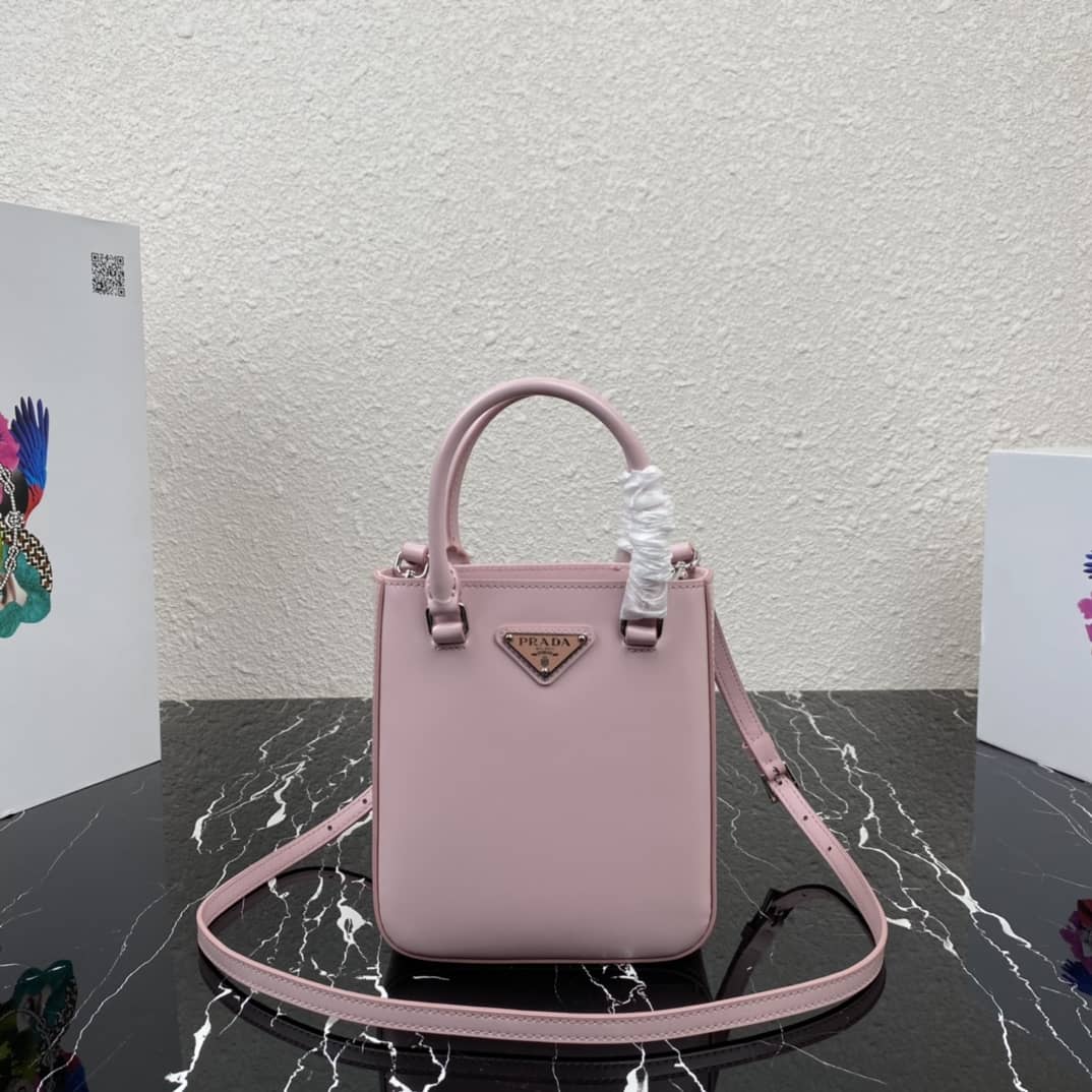 Best Replica Prada Raffia Tote Dupe Small Brushed Leather Replica Tote - Colareps