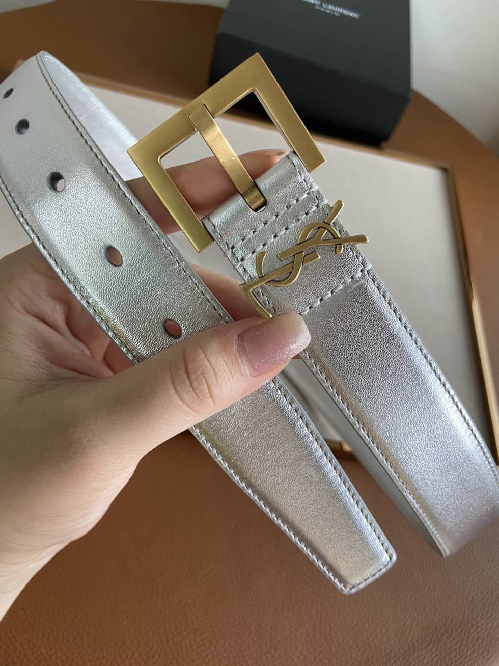 Best Replica 7 Star YSL Leather Belt 30mm For Lady - Colareps