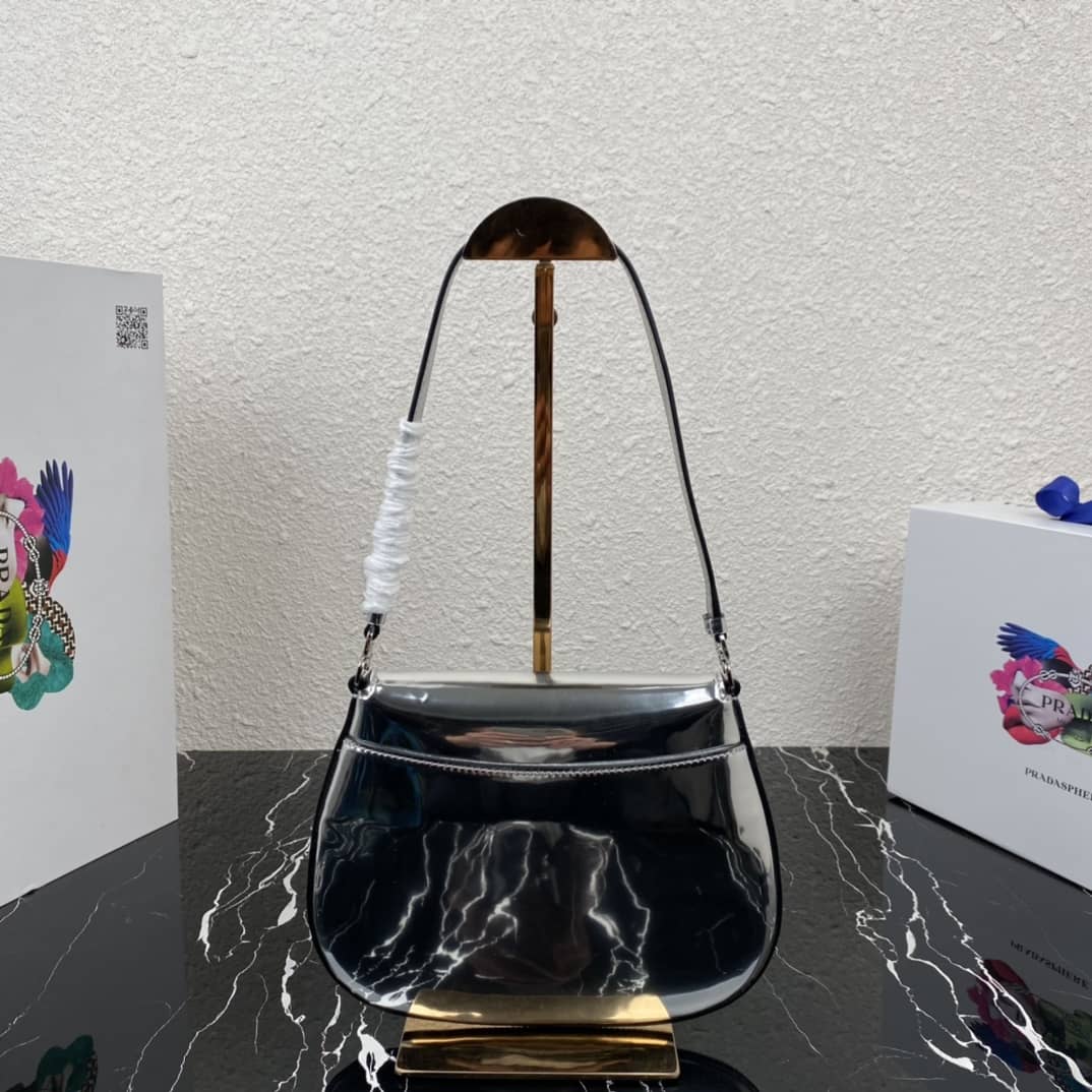 Best Replica Prada Cleo Bag Dupe Brushed Leather Flap Replica Shoulder Bag - Colareps