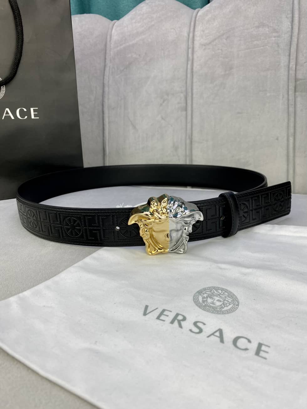 Best Replica Wholesale Versace Logo Belt 40mm - Colareps