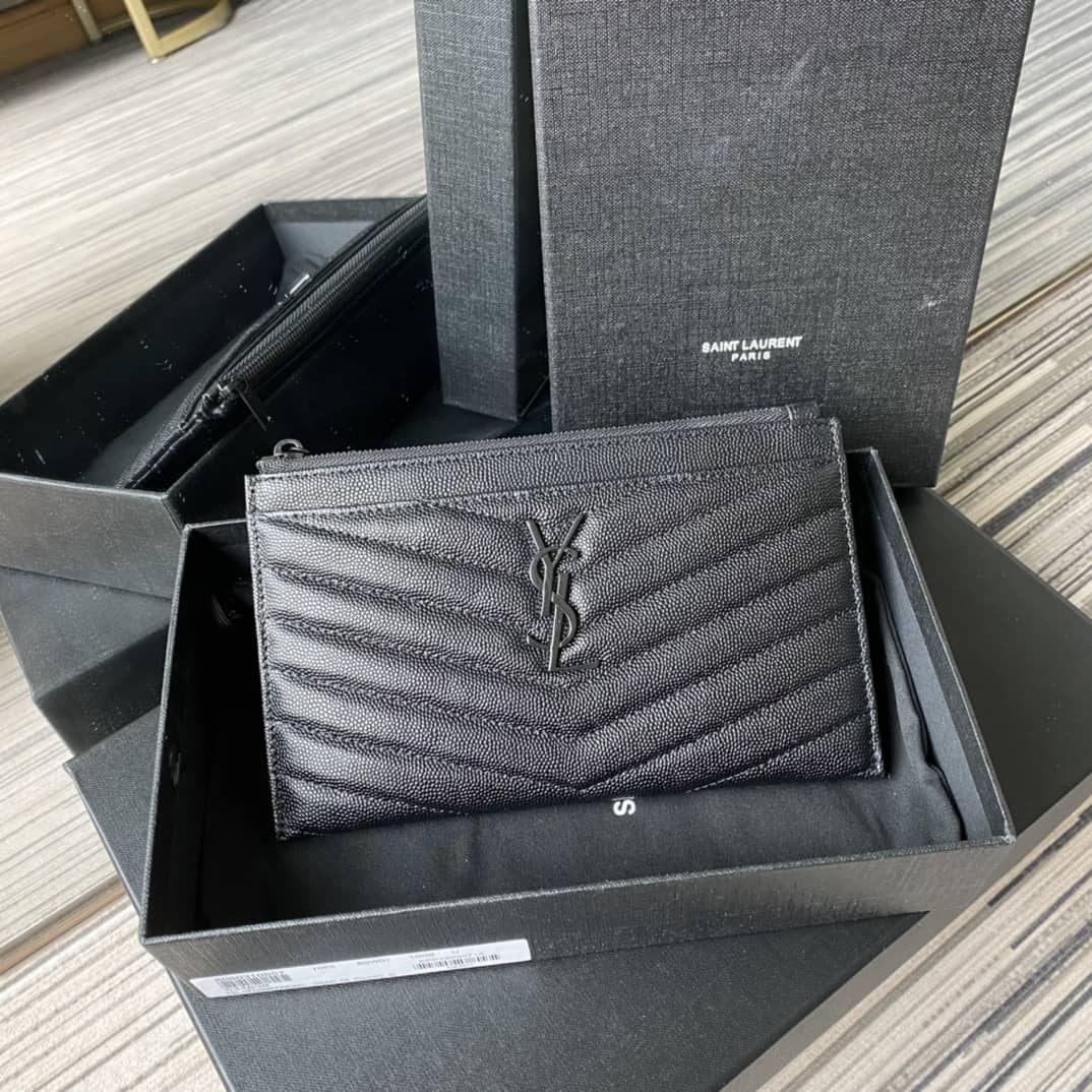 Best Replica YSL Clutch Replica Monogram Bill Pouch Black Metal - Colareps
