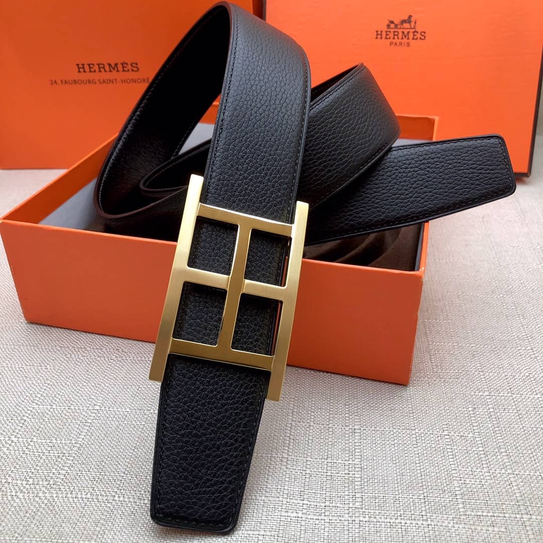 Best Replica 7 Star Hermes Leather Belt 38mm - Colareps