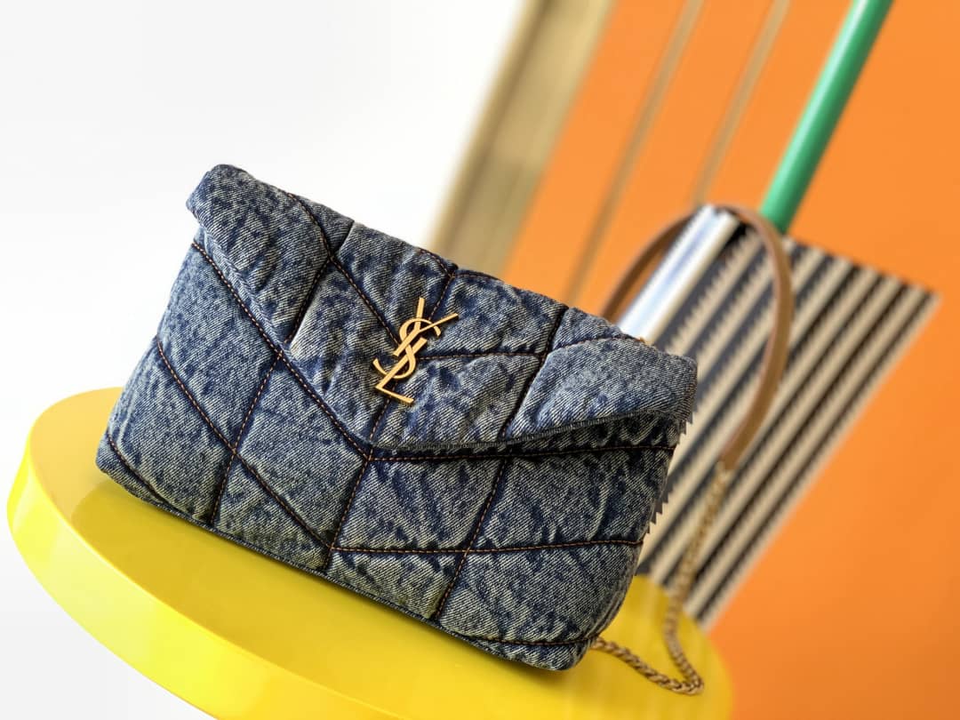 Best Replica YSL Dupes Bags Saint Laurent Loulou Denim Shoulder Bag - Colareps