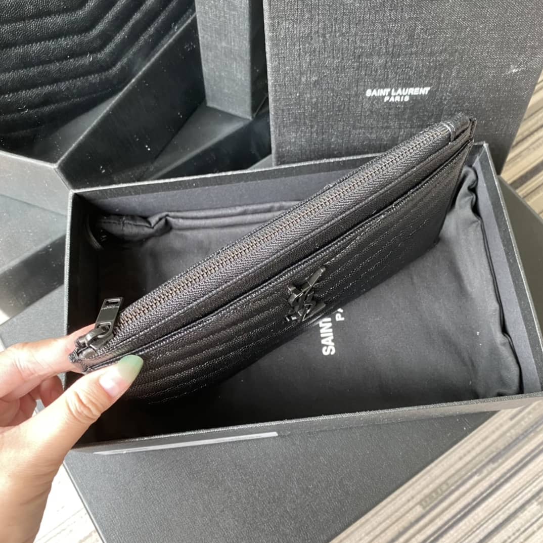 Best Replica YSL Clutch Replica Monogram Bill Pouch Black Metal - Colareps