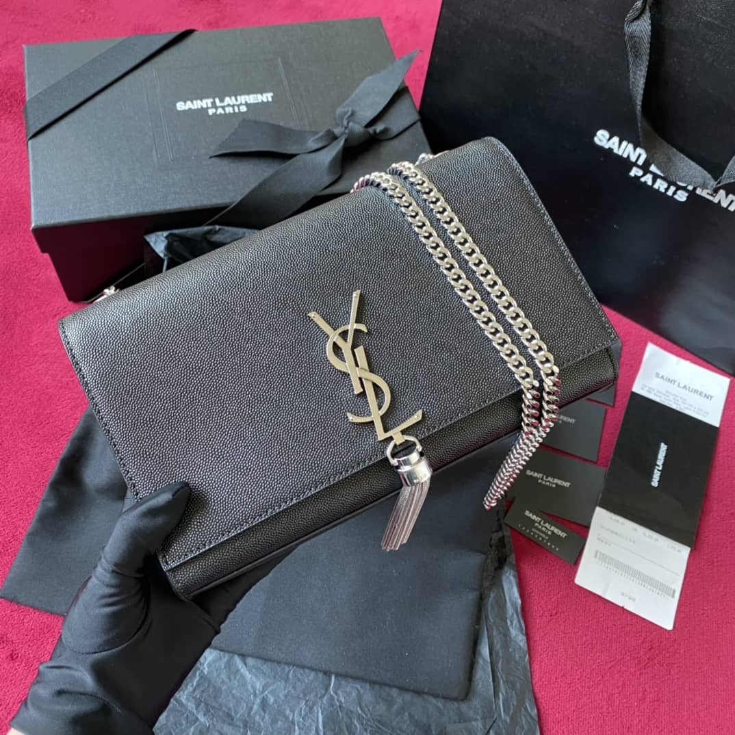 Best Replica YSL Dupes Bags Saint Laurent Kate Embossed Leather Medium Bag - Colareps