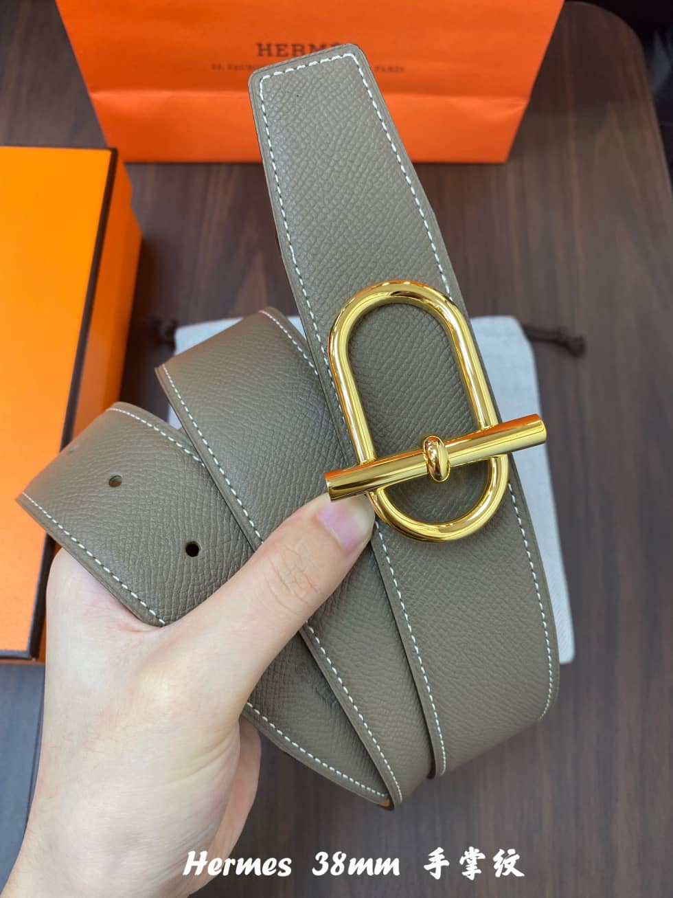Best Replica Fake Hermes Logo Belt 38mm - Colareps