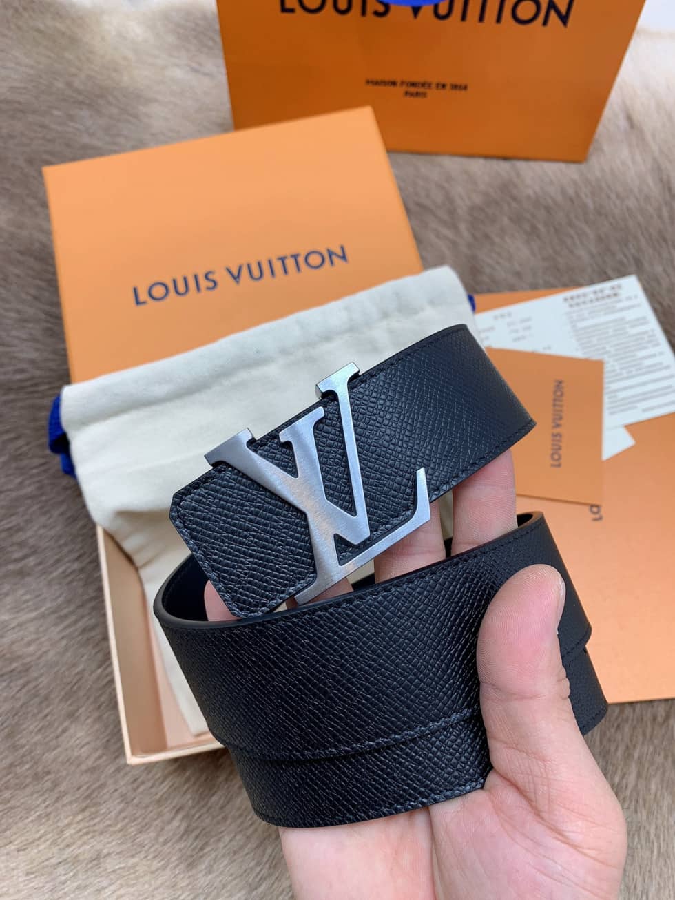 Best Replica 7 Star Louis Vuitton Leather Belt 40mm - Colareps