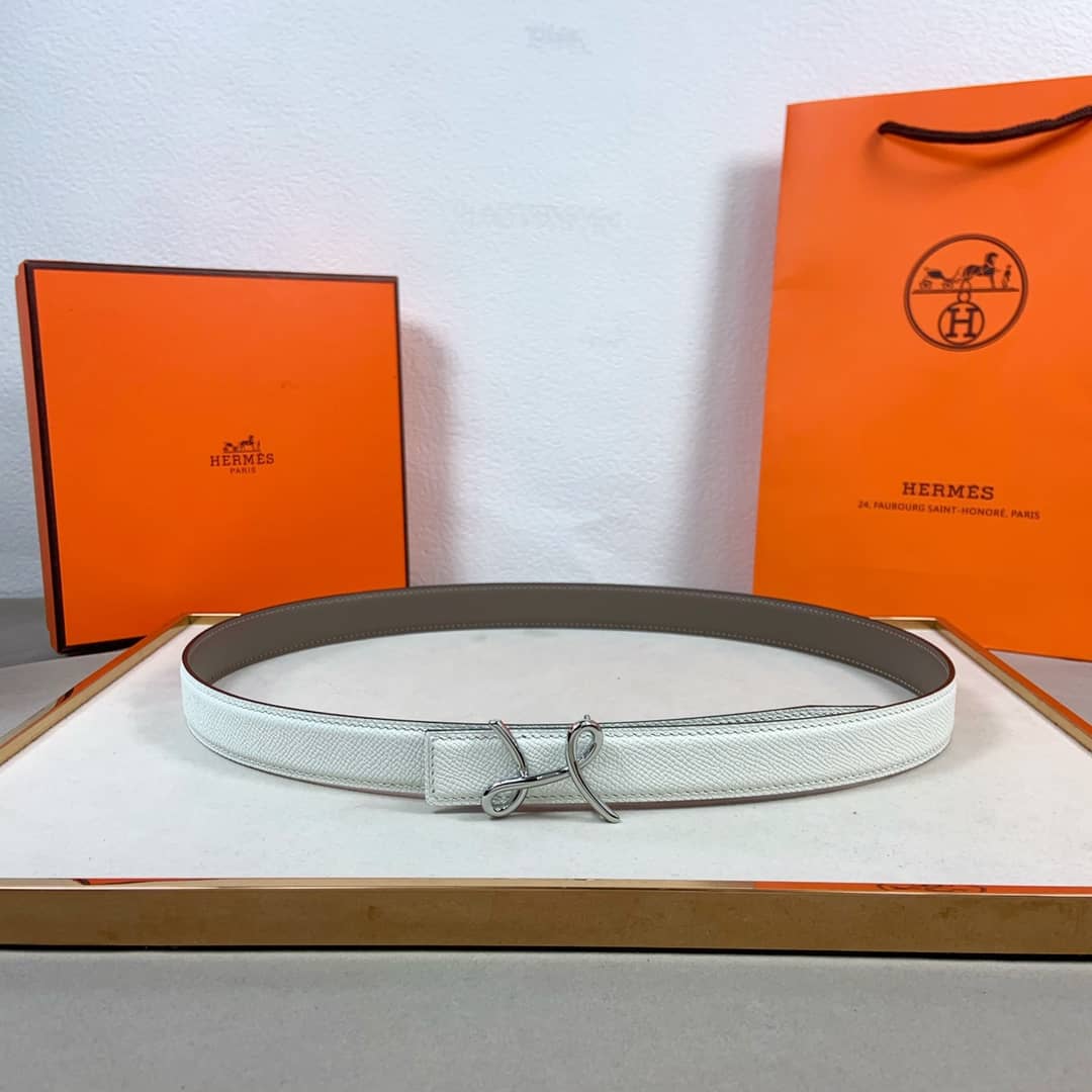 Best Replica 7 Star Hermes Leather Belt 24mm For Lady - Colareps