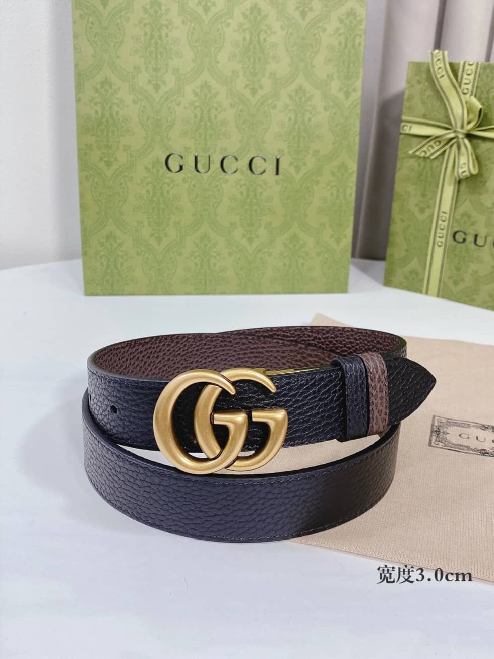 Best Replica Fake Gucci Logo Belt 30mm - Colareps
