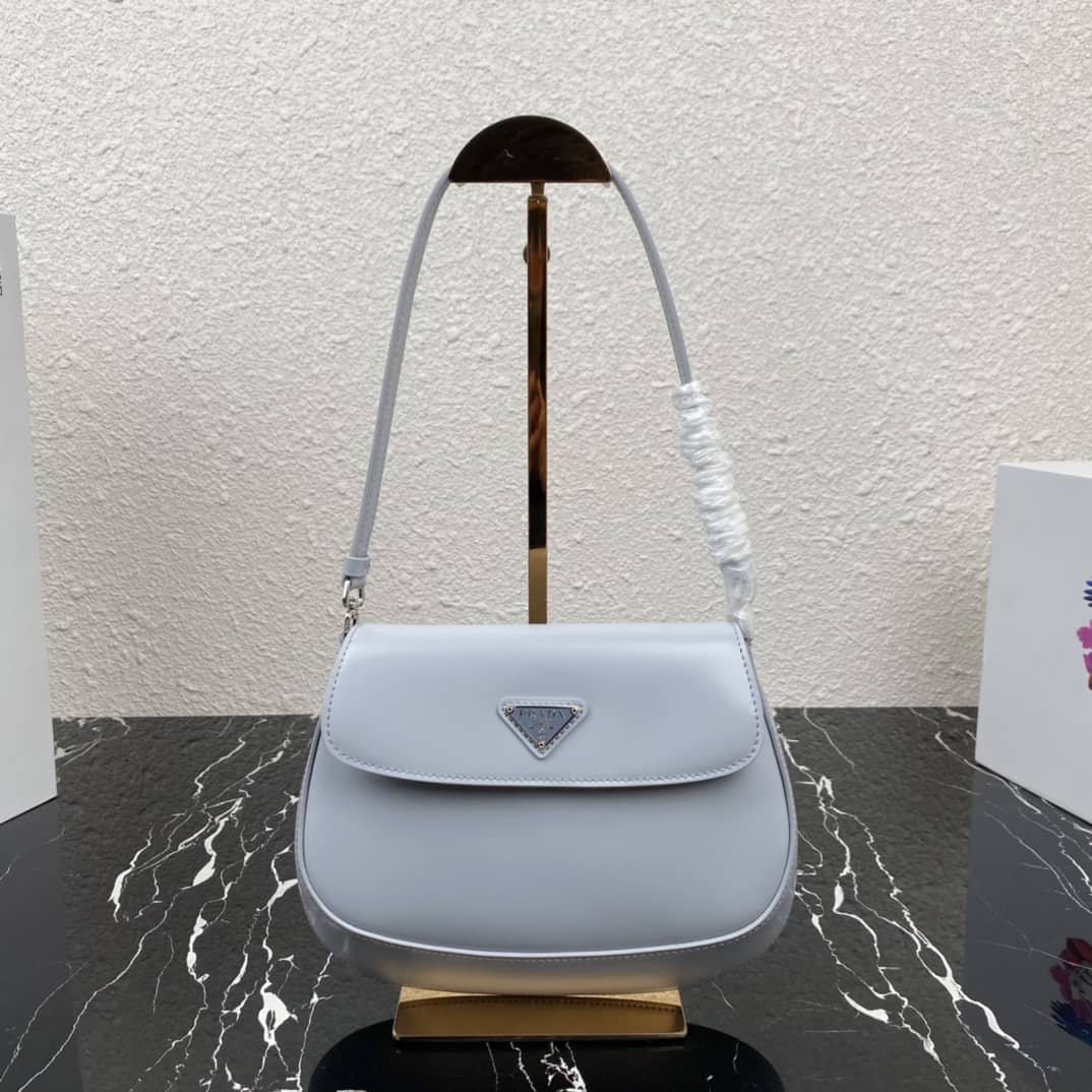 Best Replica Prada Cleo Bag Dupe Brushed Leather Flap Replica Shoulder Bag - Colareps
