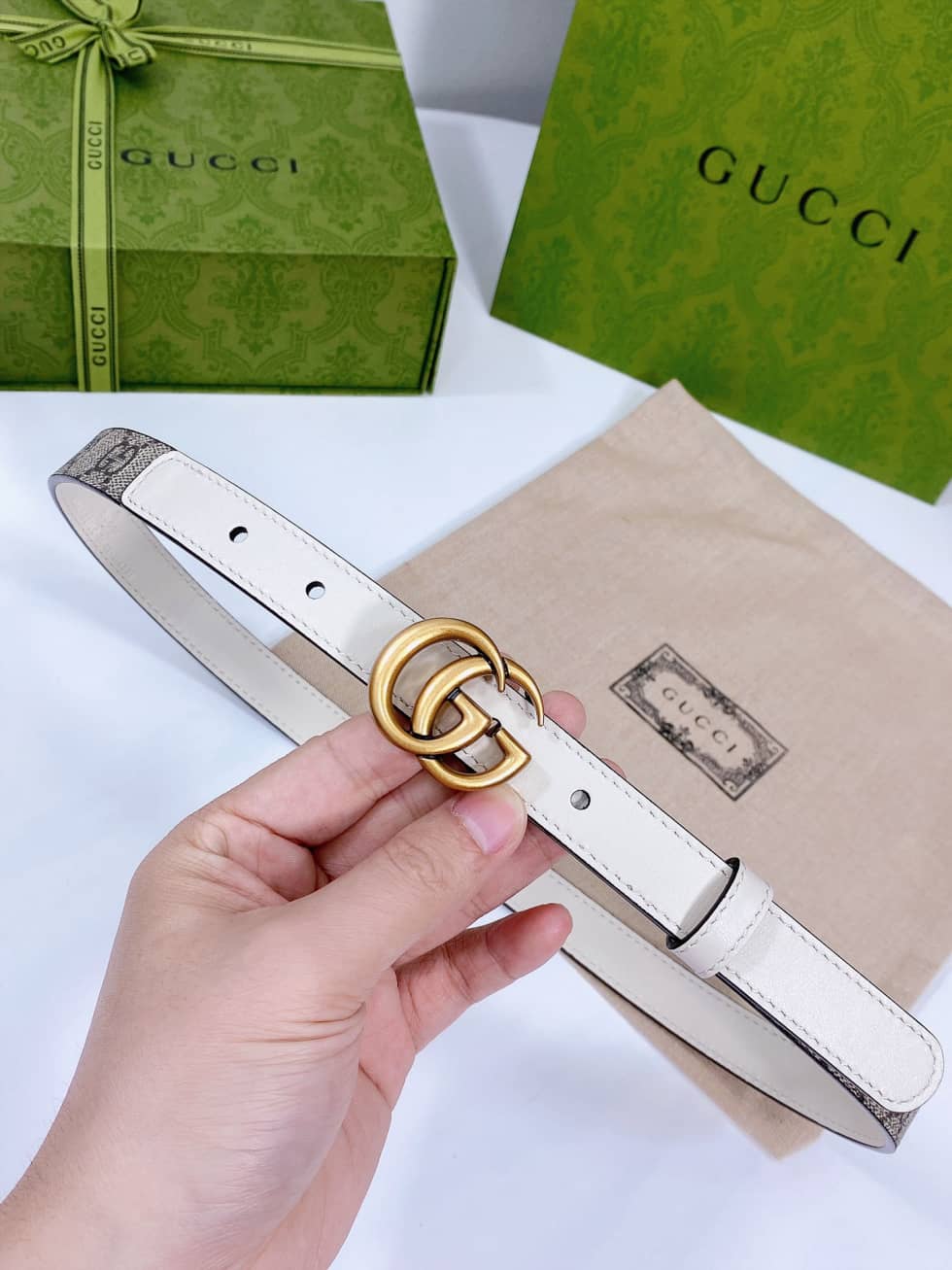 Best Replica Replica Gucci Buckle Belt 20mm For Lady - Colareps