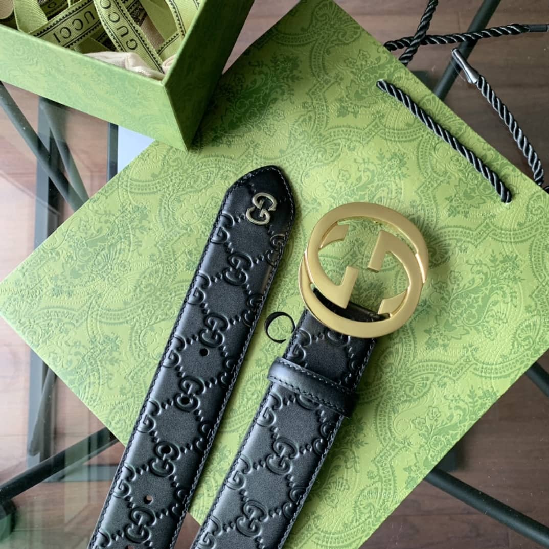 Best Replica Knockoff Gucci Logo Belt 38mm - Colareps
