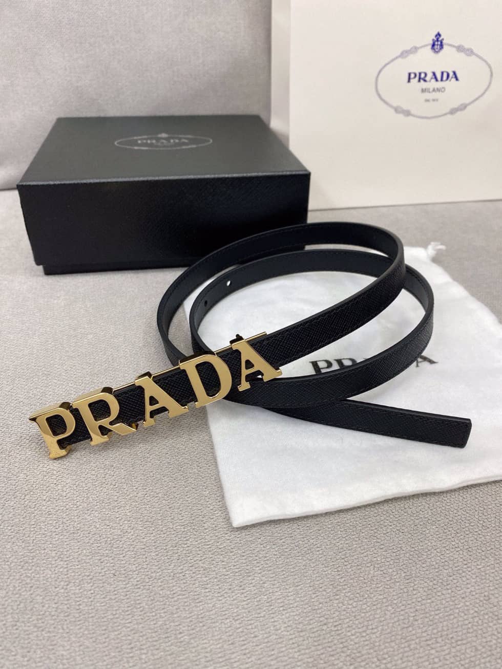 Best Replica Replica Prada Buckle Belt 15mm For Lady - Colareps