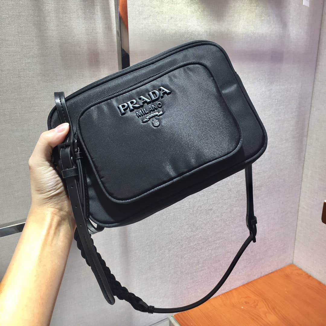 Best Replica Prada Replica Nylon Saffiano Leather Camera Bag - Colareps