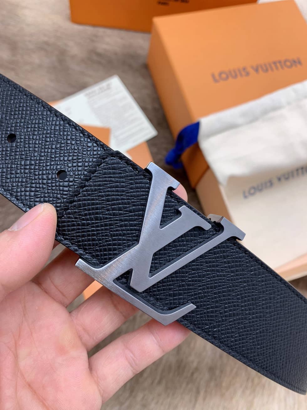 Best Replica 7 Star Louis Vuitton Leather Belt 40mm - Colareps