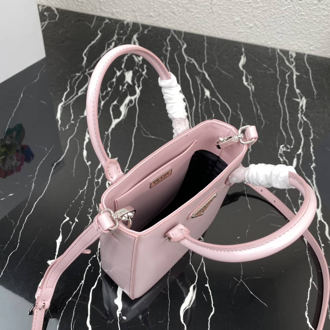 Best Replica Prada Raffia Tote Dupe Small Brushed Leather Replica Tote - Colareps