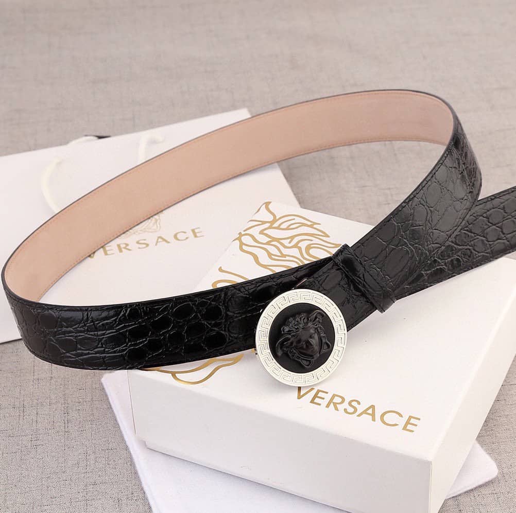 Best Replica 7 Star Versace Leather Belt 40mm - Colareps