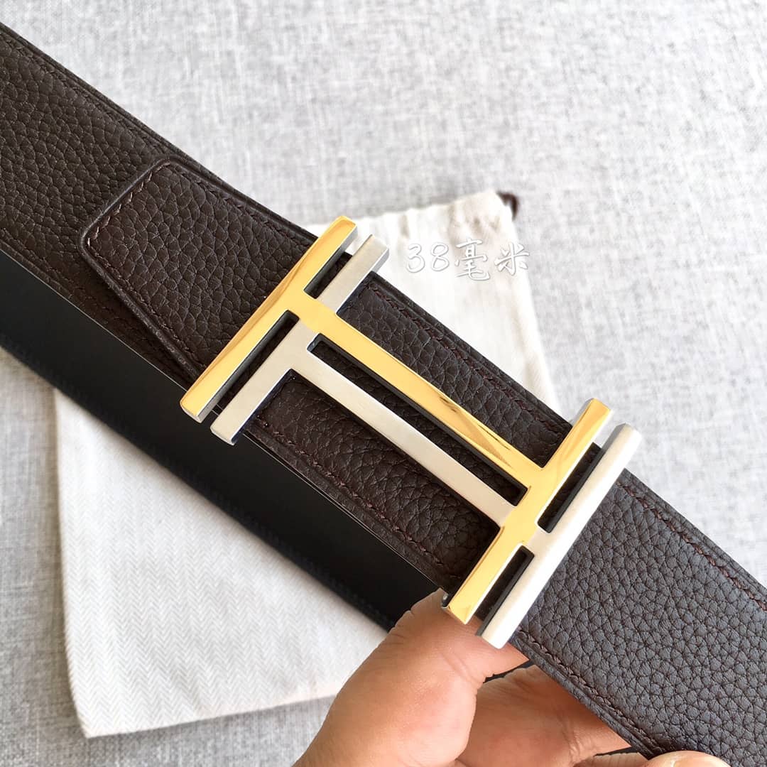 Best Replica Fake Hermes Logo Belt 38mm - Colareps