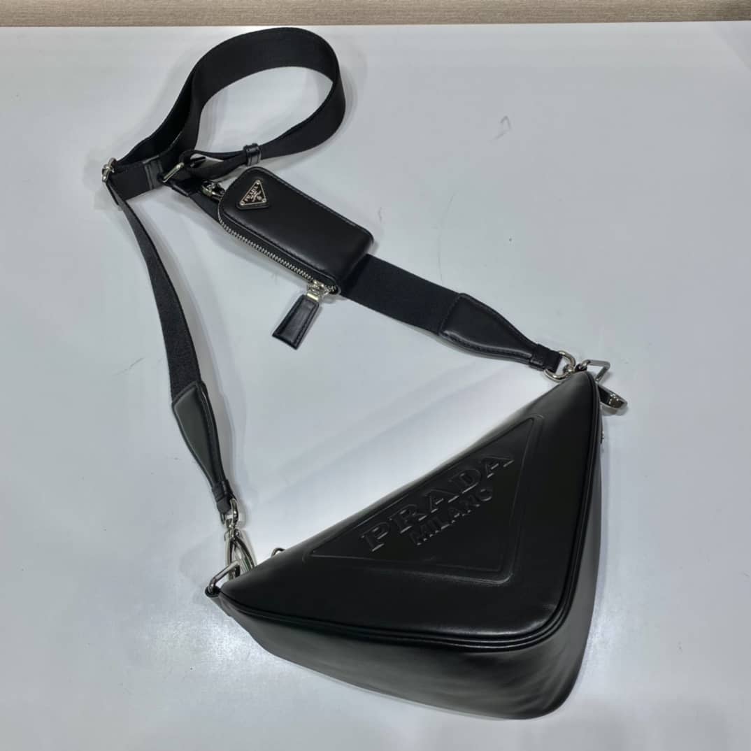 Best Replica Best Replica Prada Leather Triangle Replica Shoulder Bag(ColaReps) - Colareps