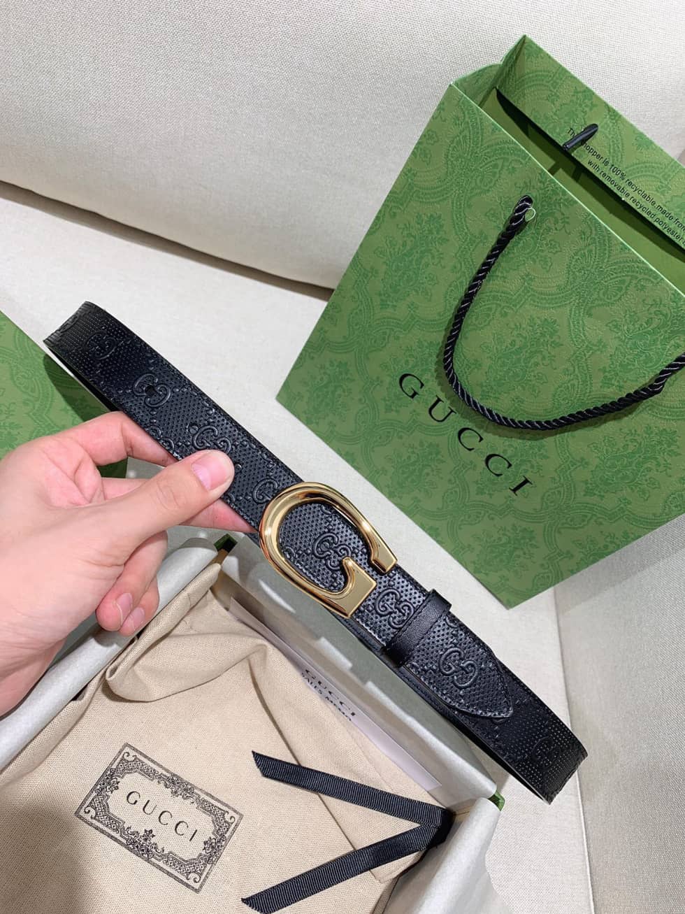 Best Replica Fake Gucci Logo Belt 30mm - Colareps