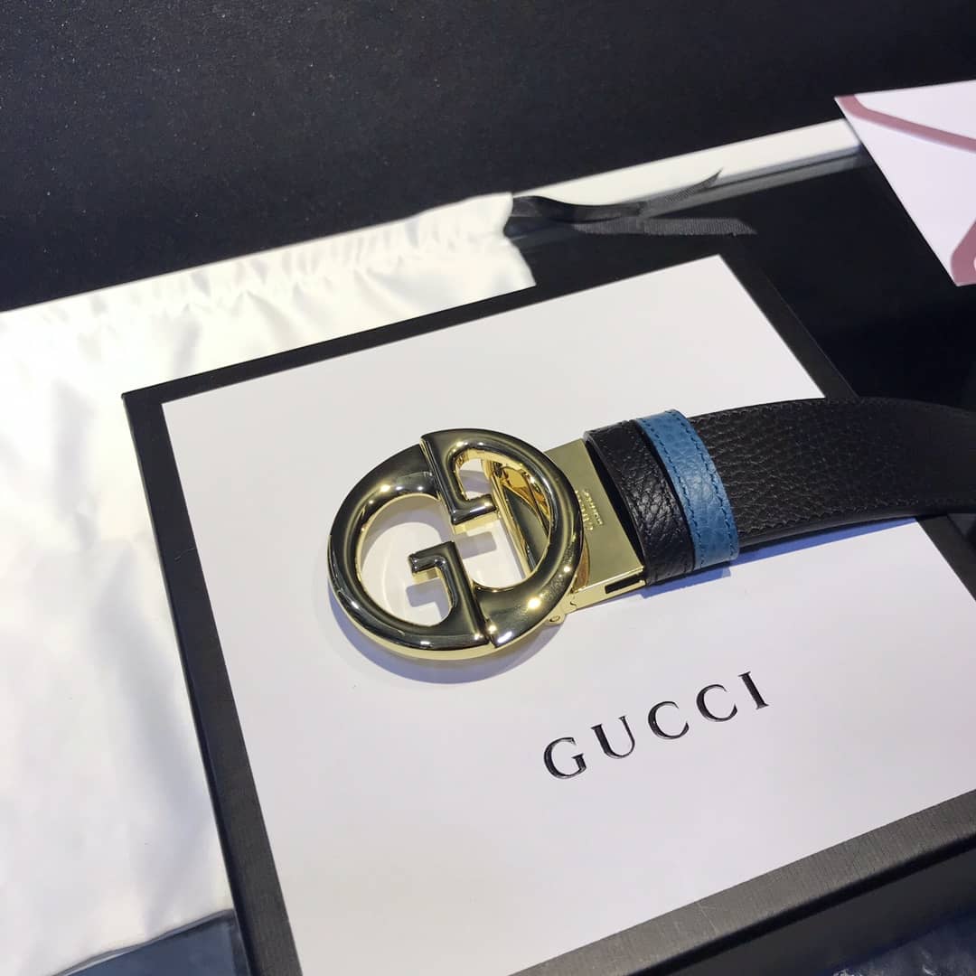 Best Replica 7 Star Gucci Leather Belt 37mm - Colareps