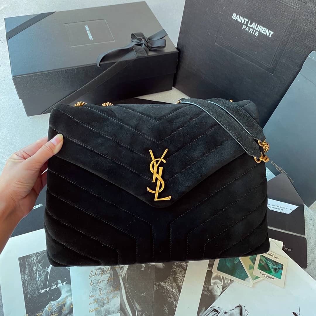 Best Replica Saint Laurent Bag Dupe Loulou Monogram Quilted Velvet Shoulder Bag - Colareps