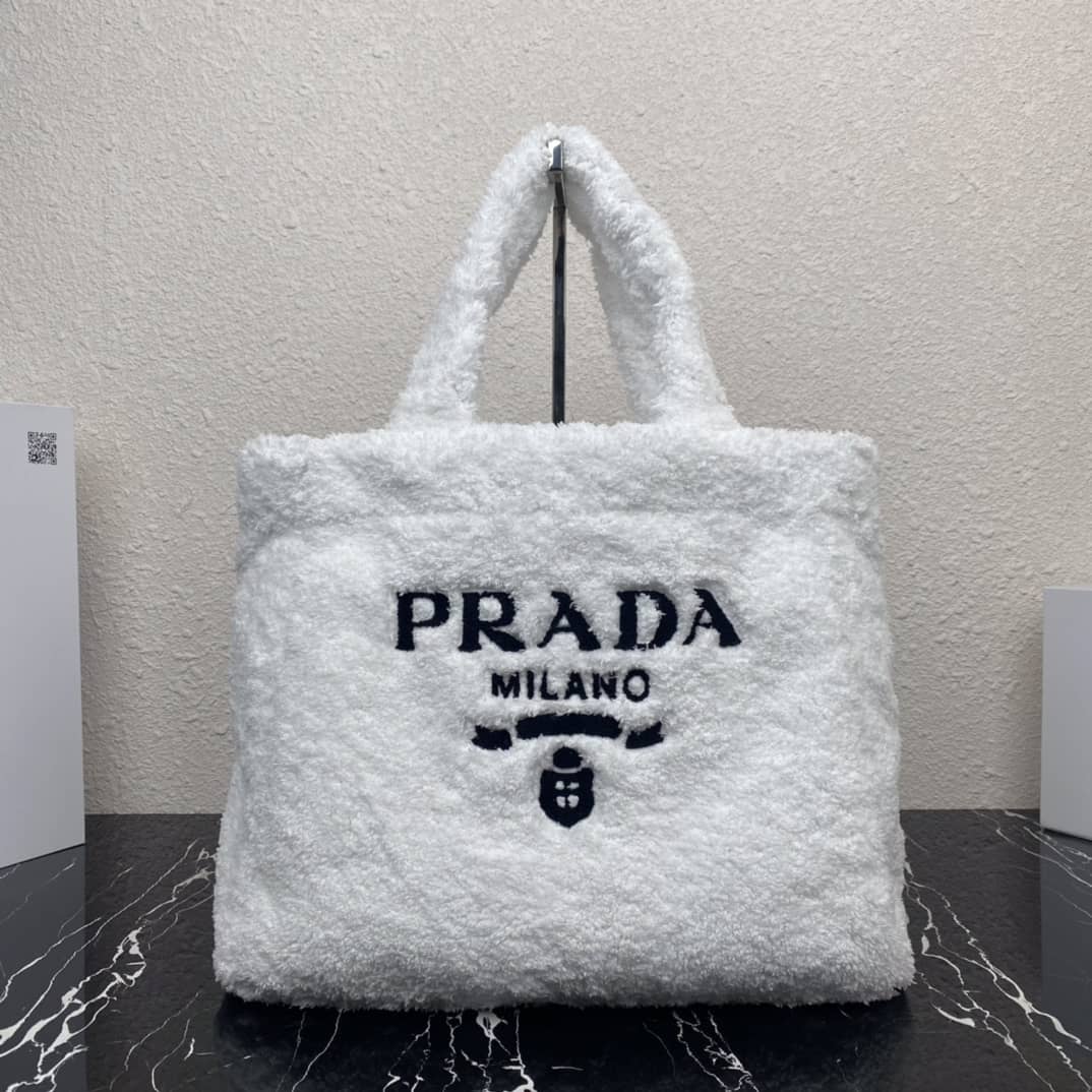Best Replica Prada Shearling Tote Shoulder Bag - Colareps