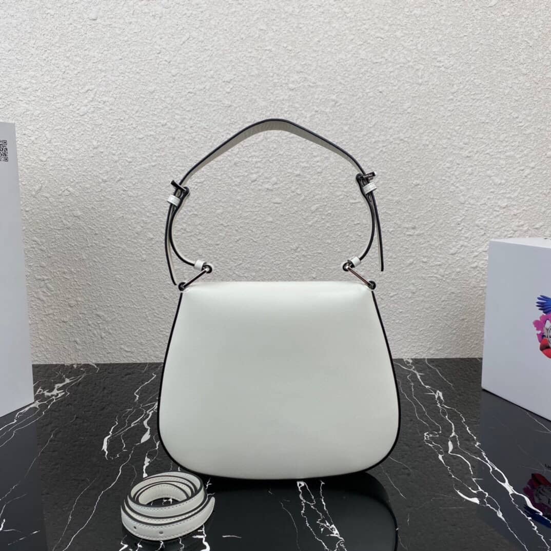 Best Replica Prada Cleo Bag Dupe Brushed Leather Flap Shoulder Bag - Colareps