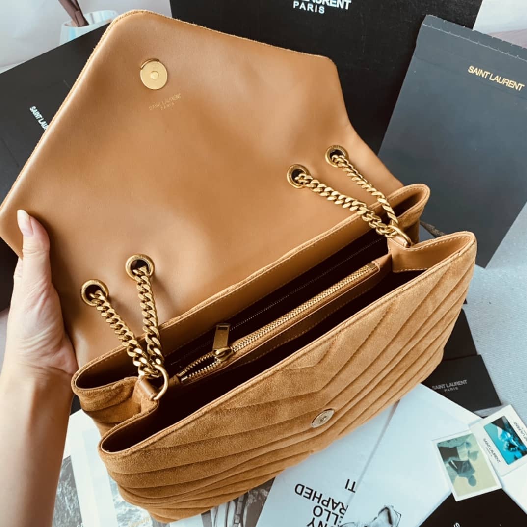 Best Replica Saint Laurent Bag Dupe  Loulou Monogram Quilted Velvet Shoulder Bag - Colareps