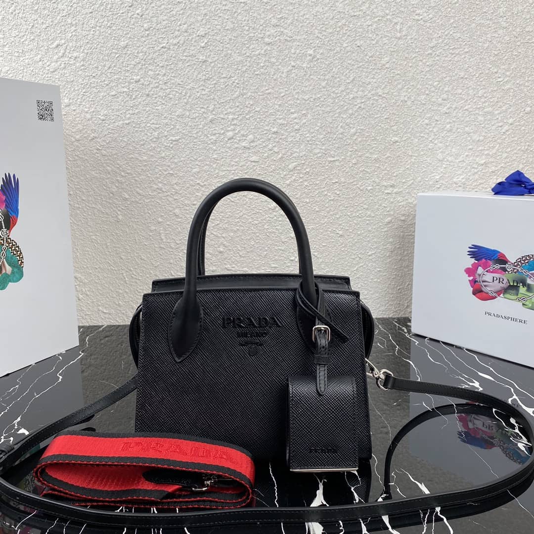 Best Replica Prada Saffiano Leather Monochrome Replica Bag - Colareps