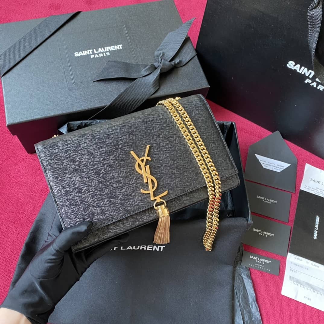 Best Replica YSL Dupes Bags Saint Laurent Kate Embossed Leather Medium Bag - Colareps