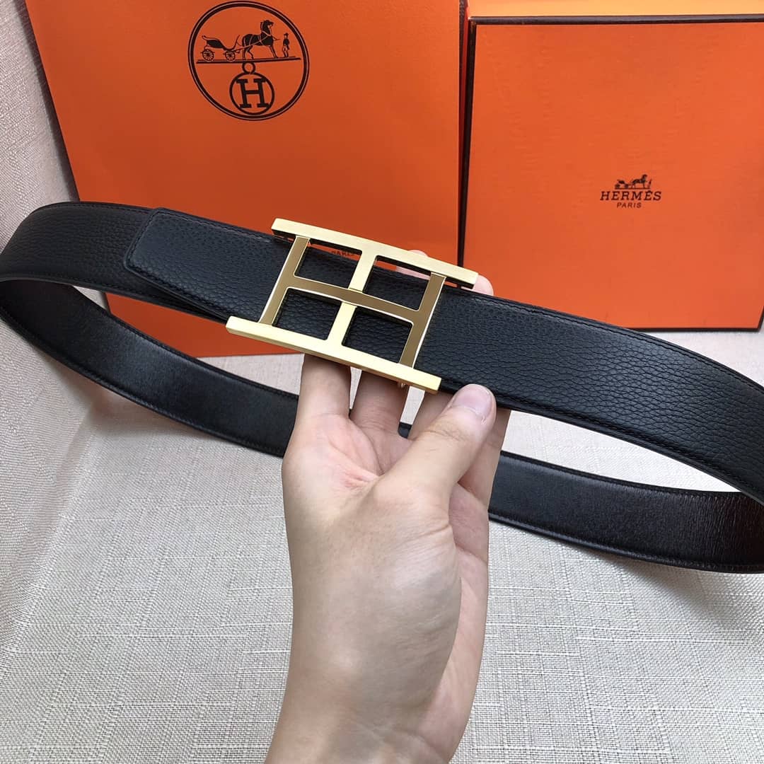 Best Replica 7 Star Hermes Leather Belt 38mm - Colareps