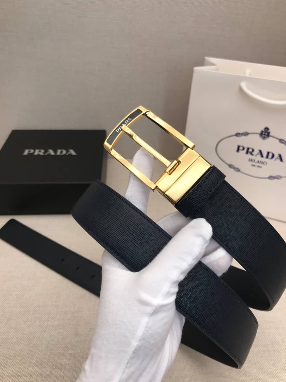 Best Replica Designer Prada Classic Belt 35mm - Colareps