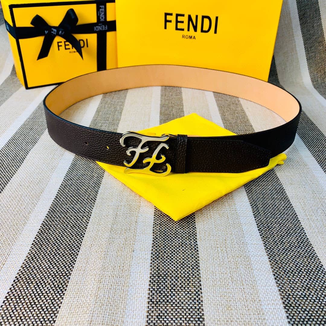 Best Replica 7 Star Fendi Leather Belt 38mm - Colareps