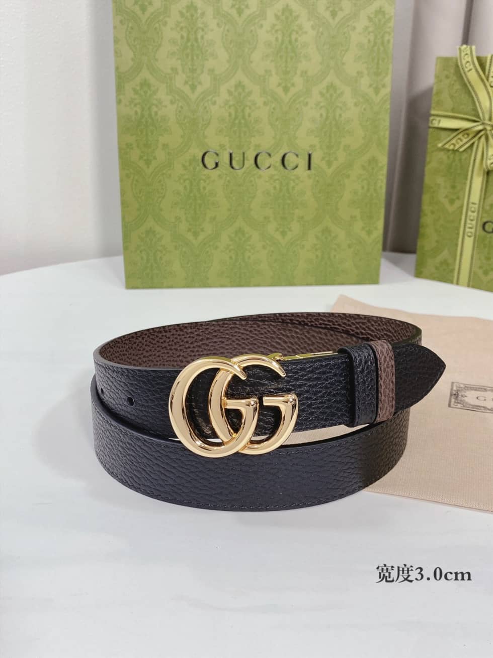 Best Replica Knockoff Gucci Logo Belt 30mm - Colareps