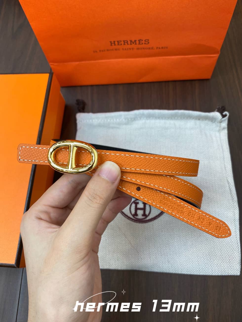 Best Replica 7 Star Hermes Leather Belt 13mm For Lady - Colareps