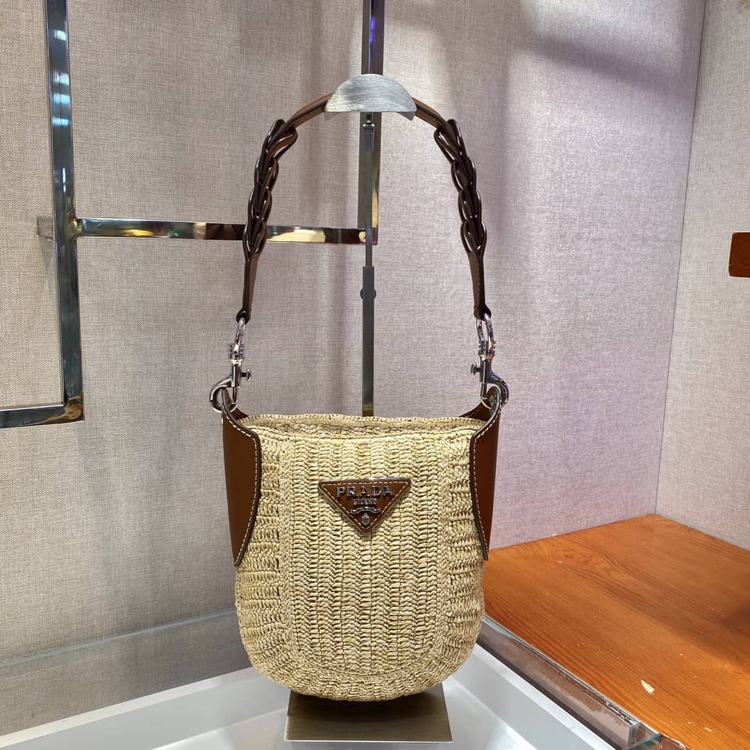 Best Replica Prada Raffia Leather Replica Bag - Colareps