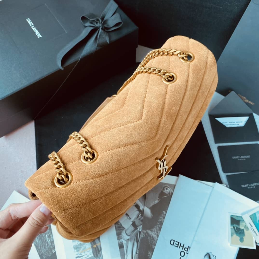 Best Replica Saint Laurent Bag Dupe  Loulou Monogram Quilted Velvet Shoulder Bag - Colareps