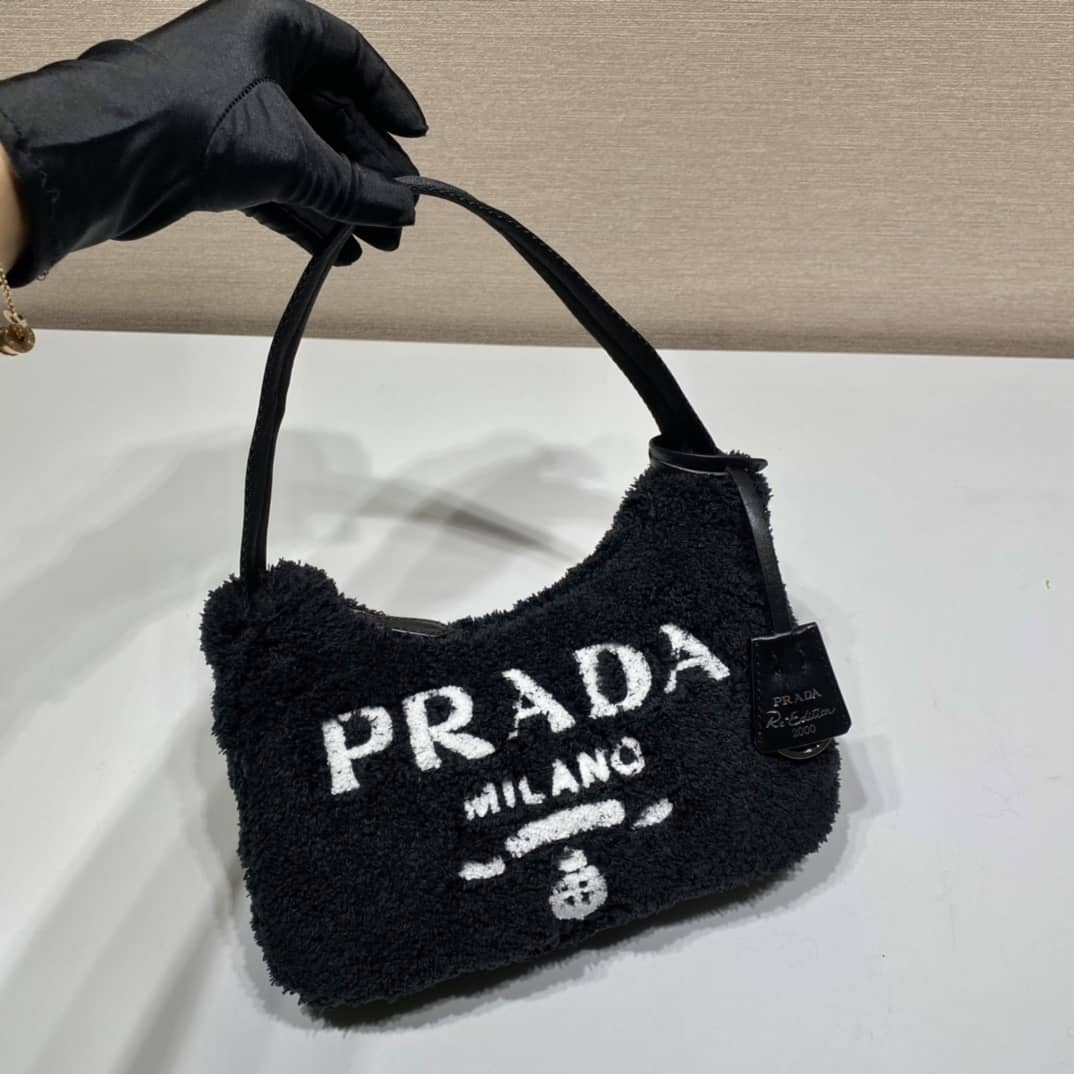Best Replica Prada Satin Re-Edition 2000 Crystal Mini Hobo - Colareps