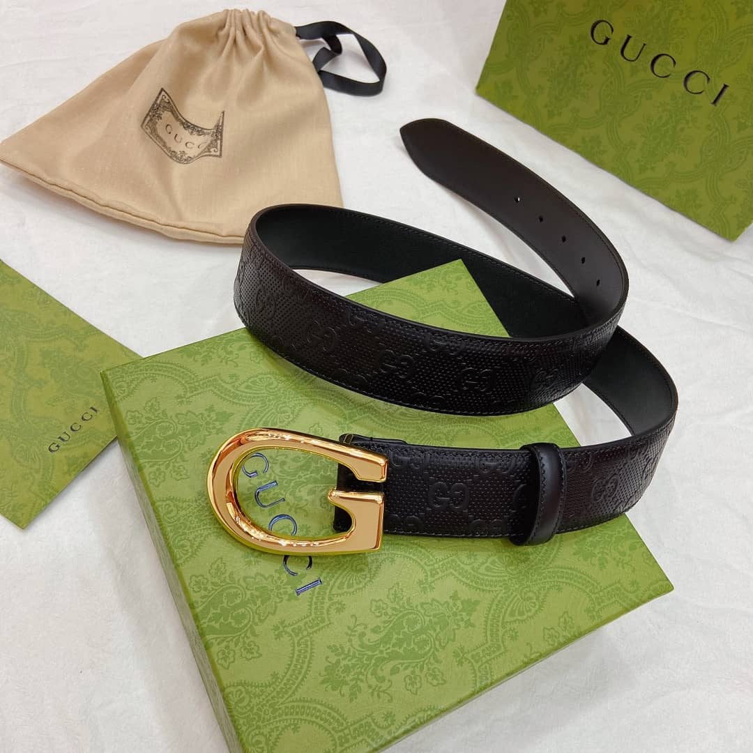 Best Replica 7 Star Gucci Leather Belt 40mm - Colareps